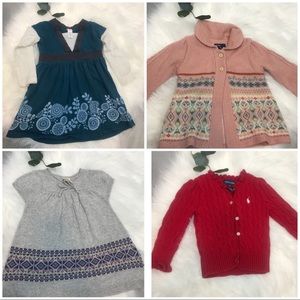 Designer girls 12-24 months lot of 4 fall top.